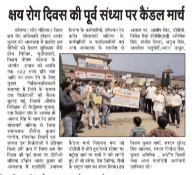 Candle Mrach on World TB day 